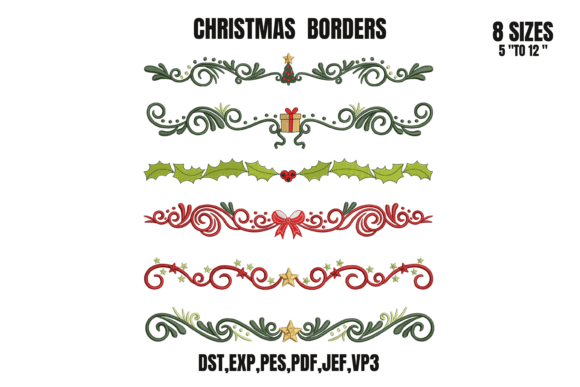 6 Christmas Borders Embroidery Bundle Review