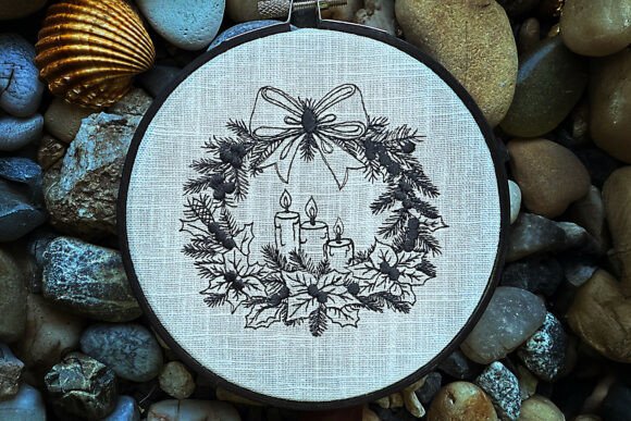 Christmas Candle Embroidery Design Review for Apparel Projects