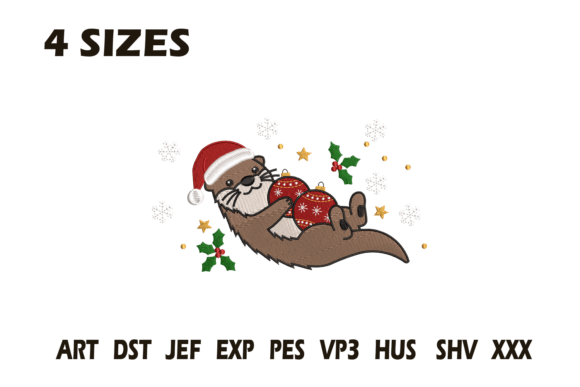 Christmas Otter Embroidery Design Review
