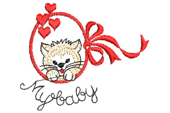 Cute Little Kitten Embroidery Design Review for Boutique Sweatshirts