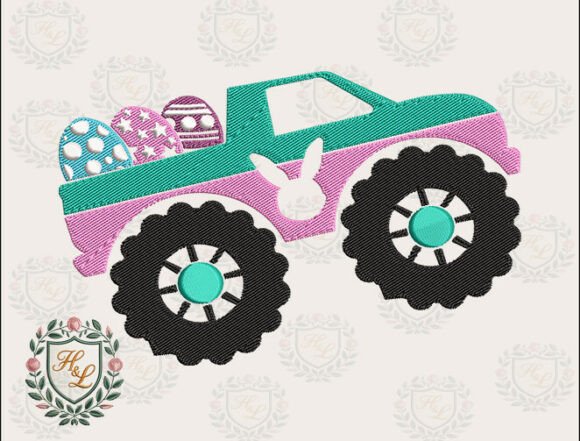 Easter Truck Embroidery Files: A Versatile Design for Festive Personalized Gifts