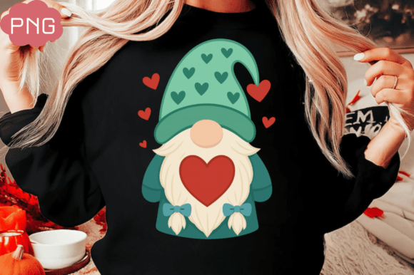 Faux Embroidery Yarn Valentine Gnome PNG Review