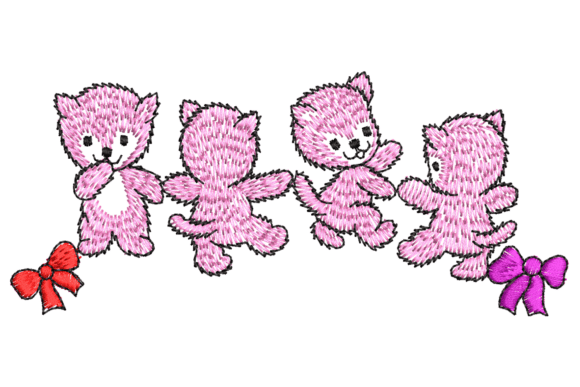 Four Cute Kittens Embroidery Design Review