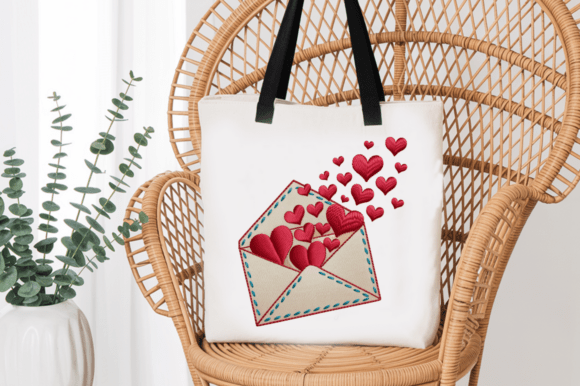 Hand Embroidery Love Envelope Valentine