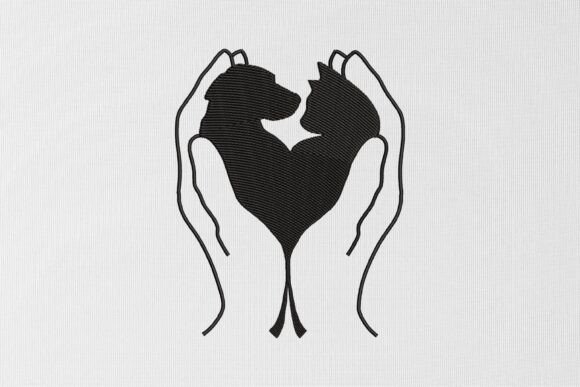 Hands Holding Dog and Cat Embroidery Review