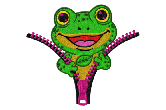 Happy Frog Zipper Embroidery Design Review for Sellers