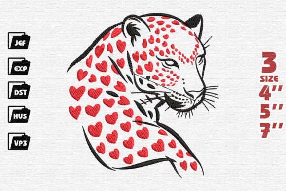 Leopard Heart Embroidery Review: A Versatile Design for Handmade Gifts