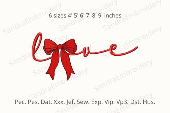 Love Bow Embroidery Design Review for Boutique Apparel Projects