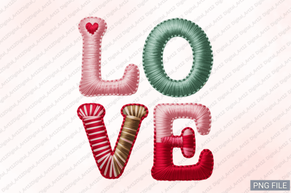 Love Embroidery PNG, Valentine's Day PNG: A Design Review for Sellers