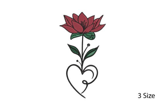 Love Rose Embroidery: A Stylish Valentine’s Day Design for Boutique Apparel