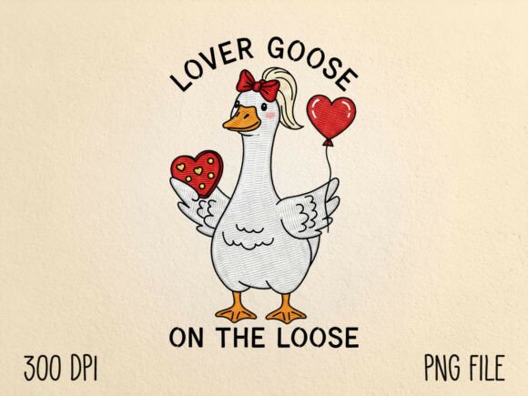 Lover Goose on the Loose Embroidery PNG: A Seasonal Design Review