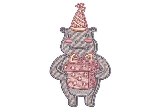 Party Hippo Embroidery Review: A Festive Design for Personalized Gifts