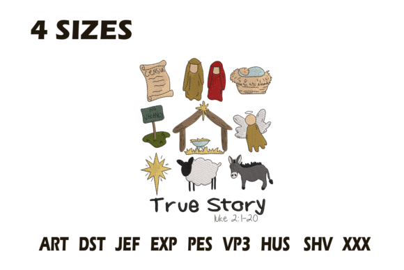 True Story Nativity Scene Embroidery Review for Apparel Projects