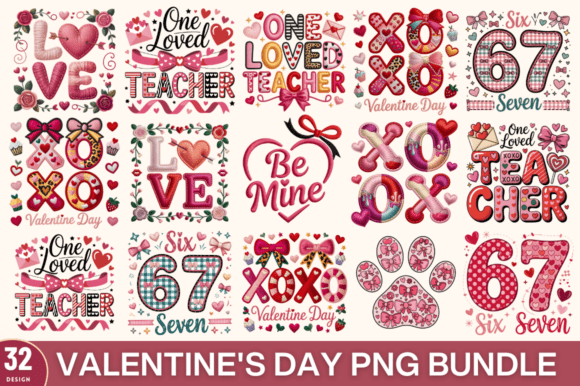Valentine's Day Embroidery PNG Bundle Review